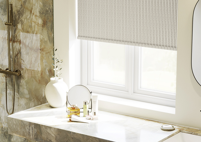 Emily Bond Oscar Stripe, Smoke - Roller Blind - Image 5